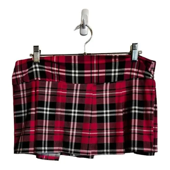Body Rage Pink Plaid Skirt size Medium/Large - Picture 2 of 5